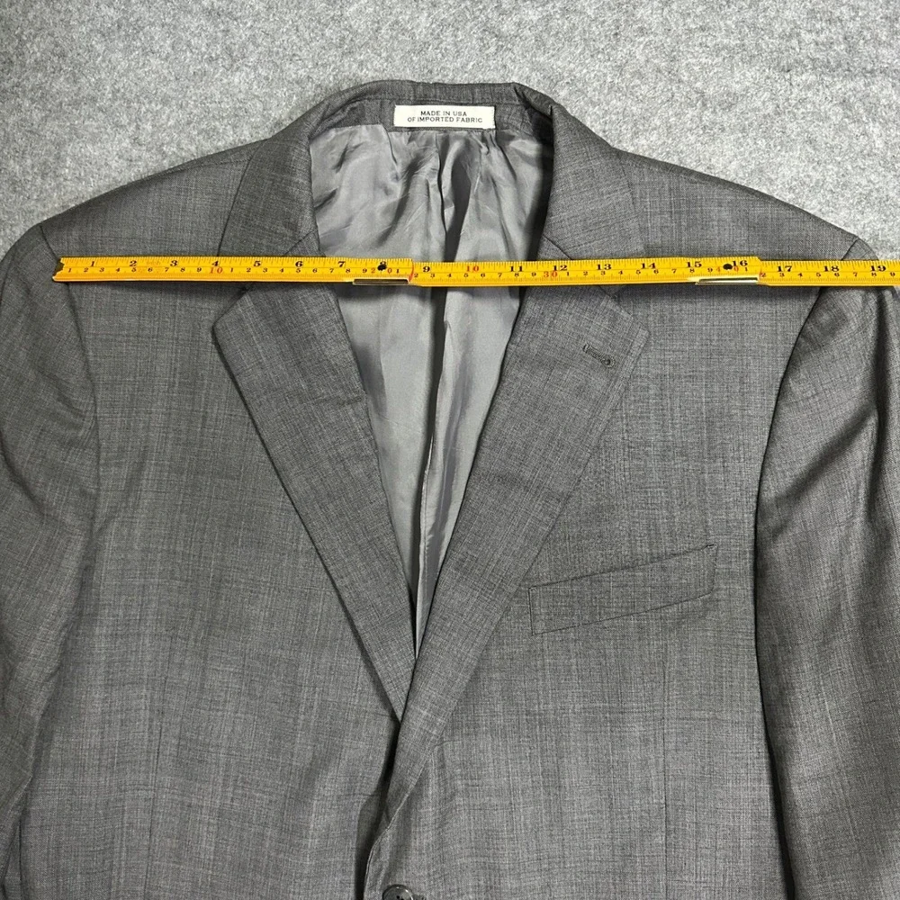 Joseph Abboud 1402/4 Blazer 46S Grey Tollegno 1900 Super‎ 120s Wool